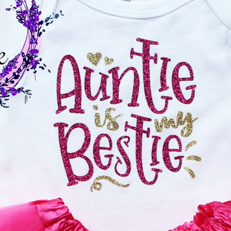 Auntie Is My Bestie Baby Tutu Outfit