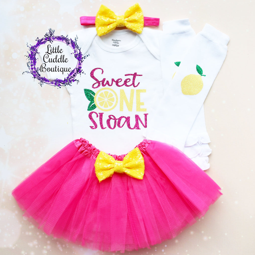 Personalized Pink Lemonade First Birthday Tutu Outfit