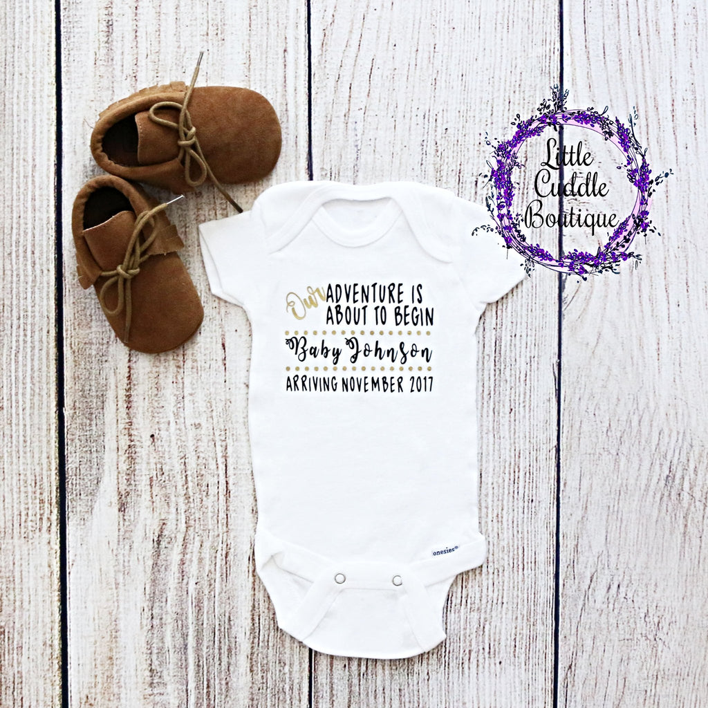 Personalized Baby Announcement One Piece