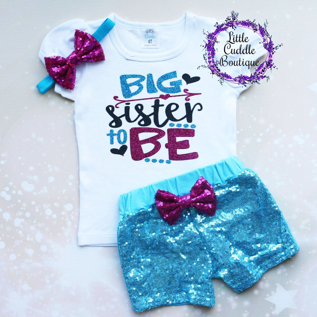 Big Sister To Be Shorts Outfit