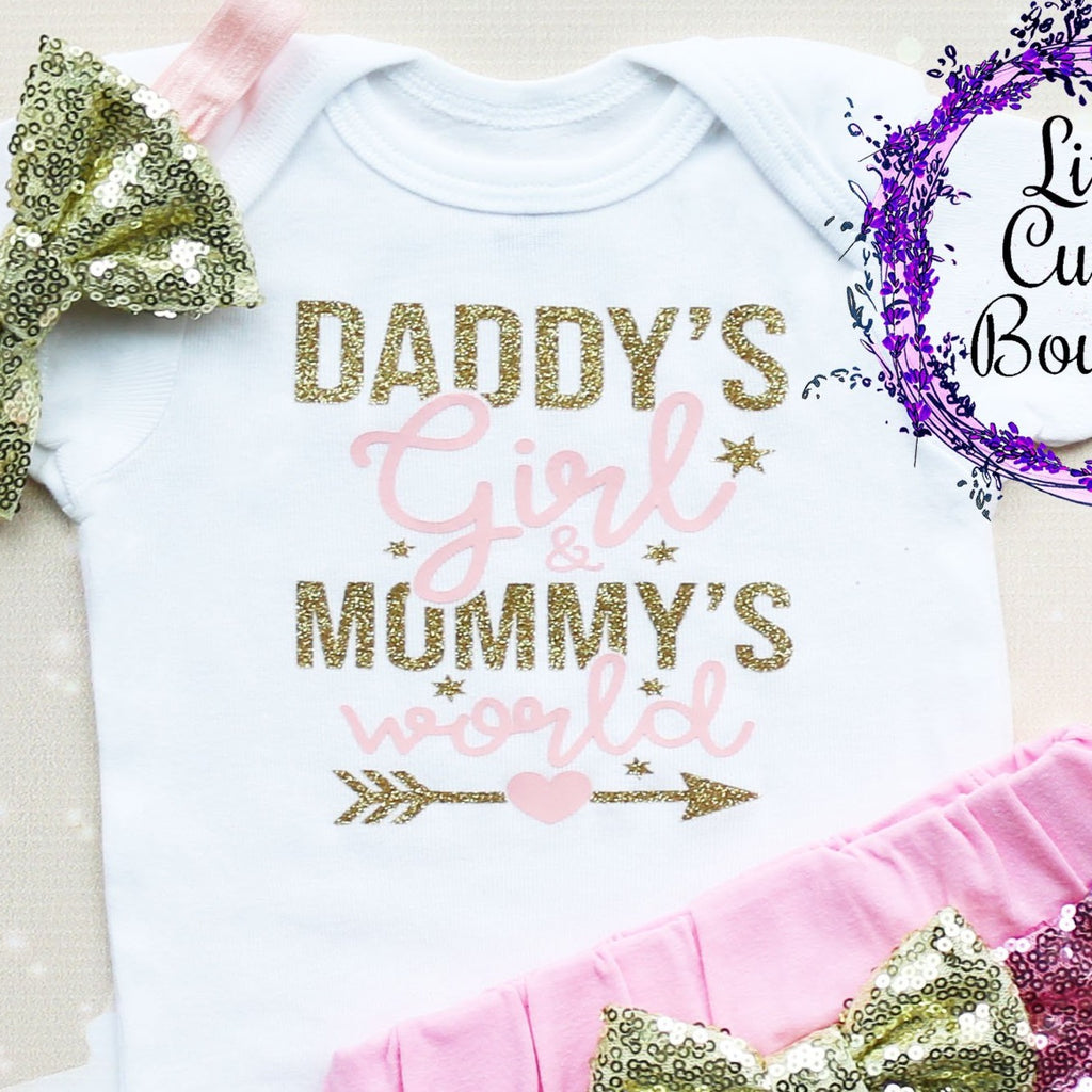 Daddy's Girl & Mommy's World Baby Shorts Outfit