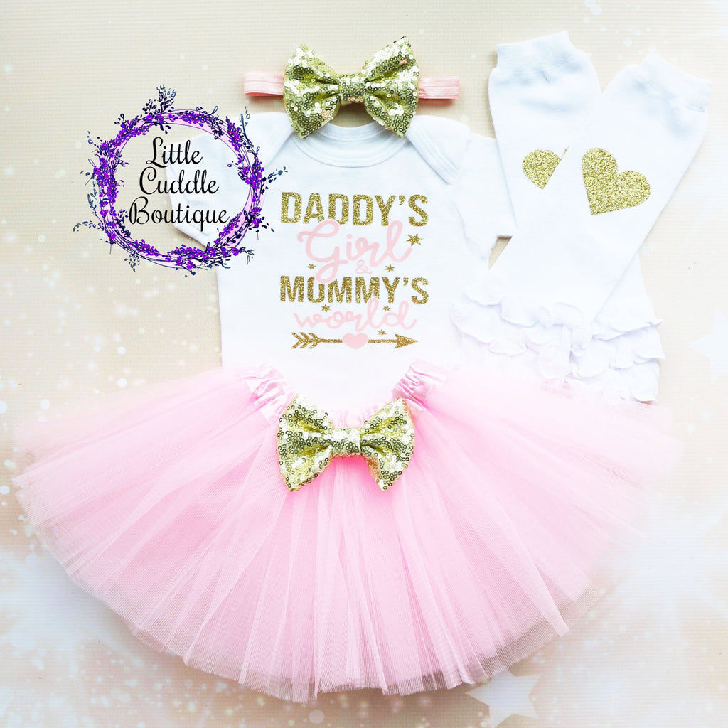 Daddy's Girl & Mommy's World Baby Girl Tutu Outfit