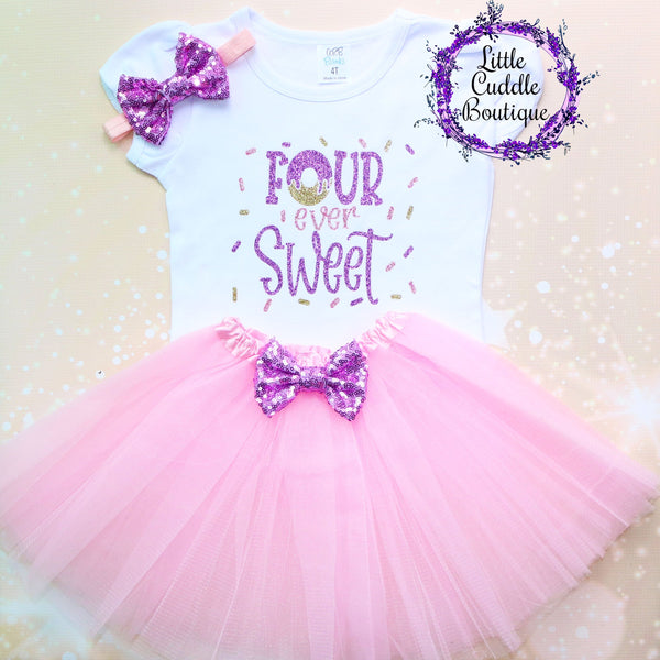 4th birthday dress Happy 4th Birthday Celebration with Custom-Made Dress