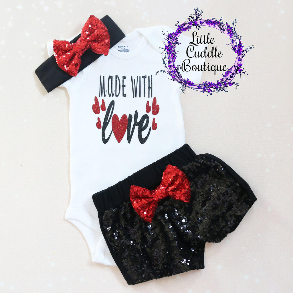 Made With Love Baby Shorts Outfit
