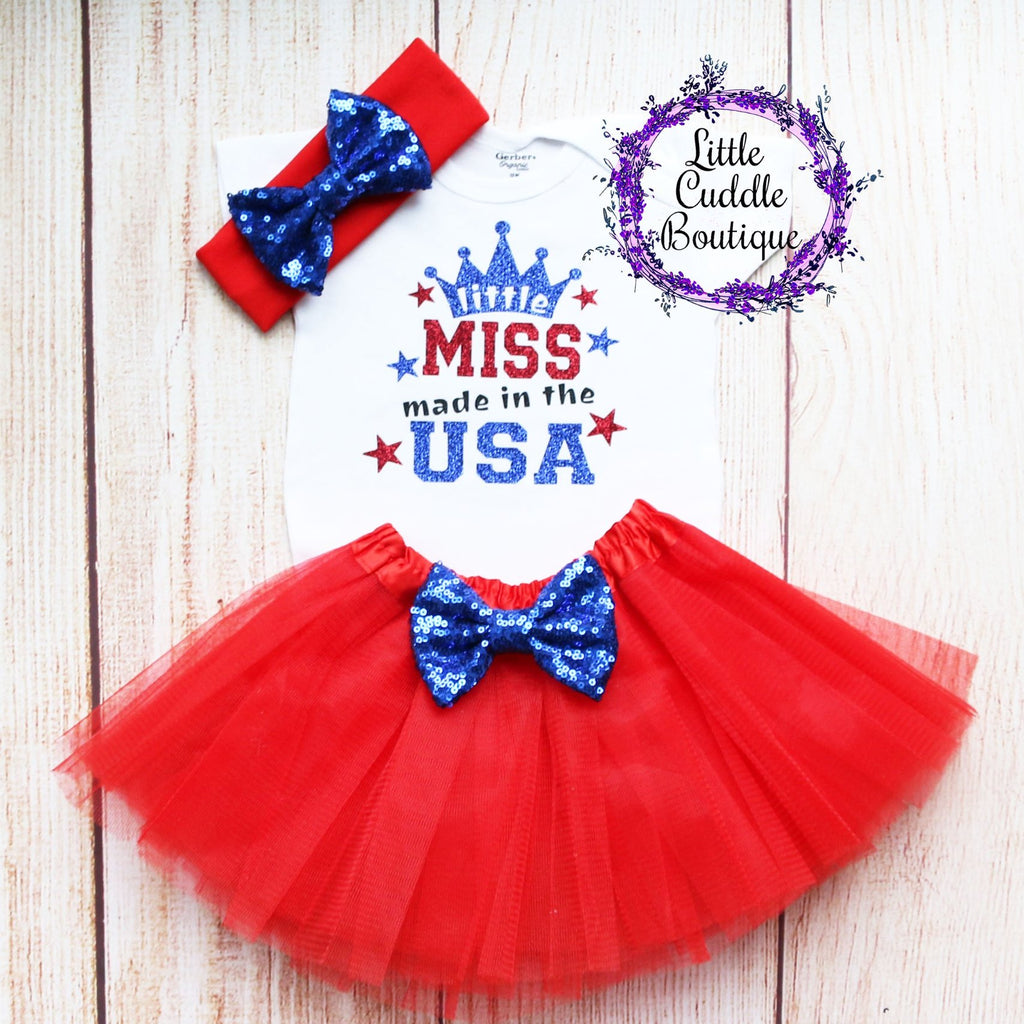 Little Miss Made In The Usa Tutu Outfit