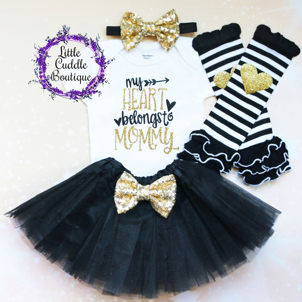 My Heart Belongs To Mommy Baby Tutu Outfit