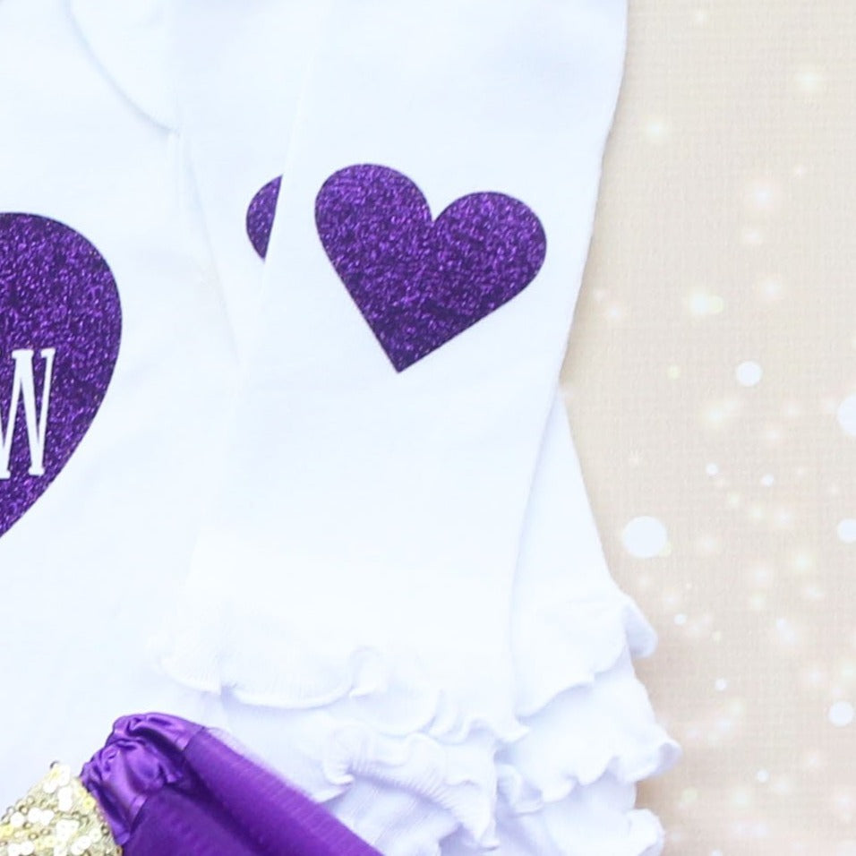 Personalized Heart Baby Tutu Outfit