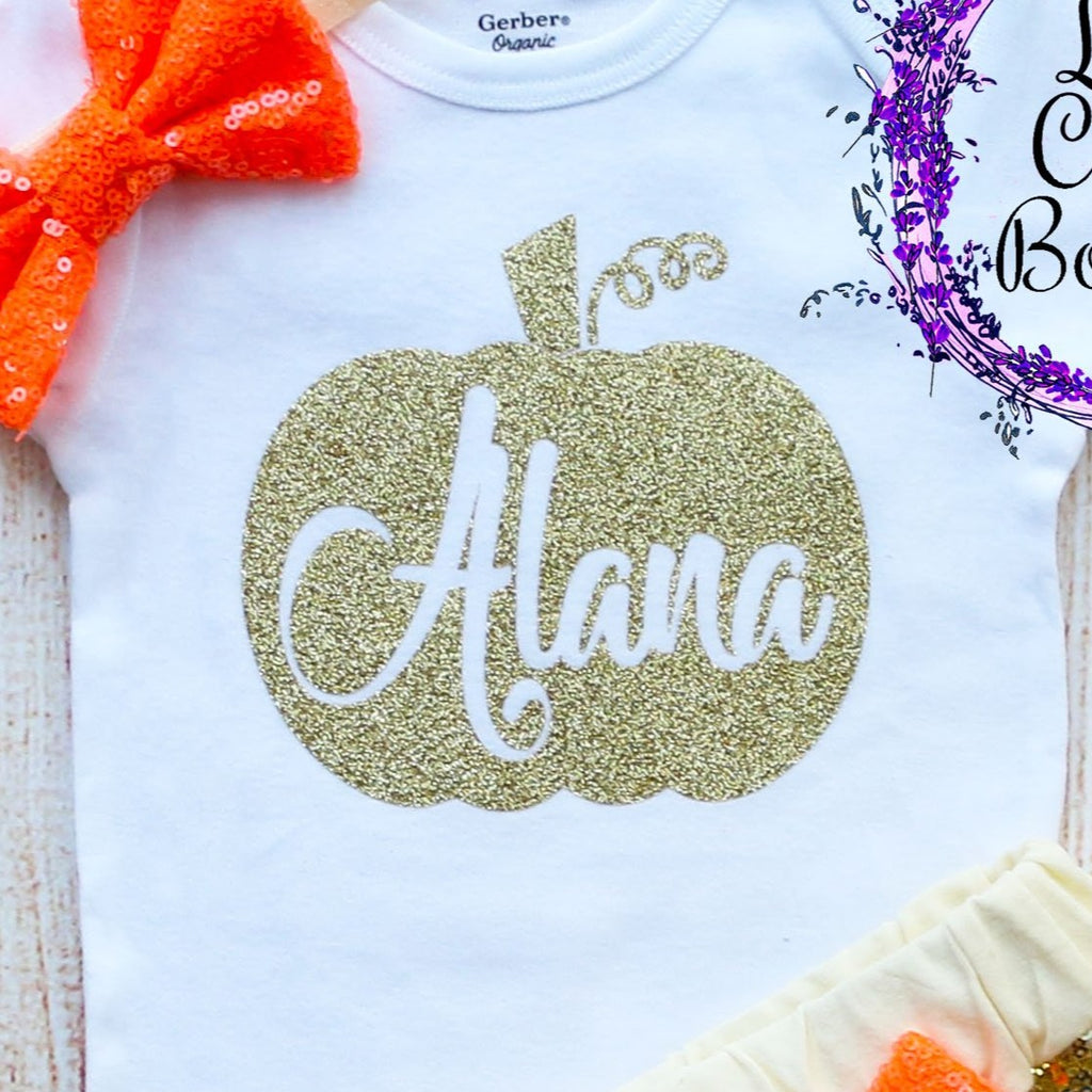 Personalized Pumpkin Halloween Outfit