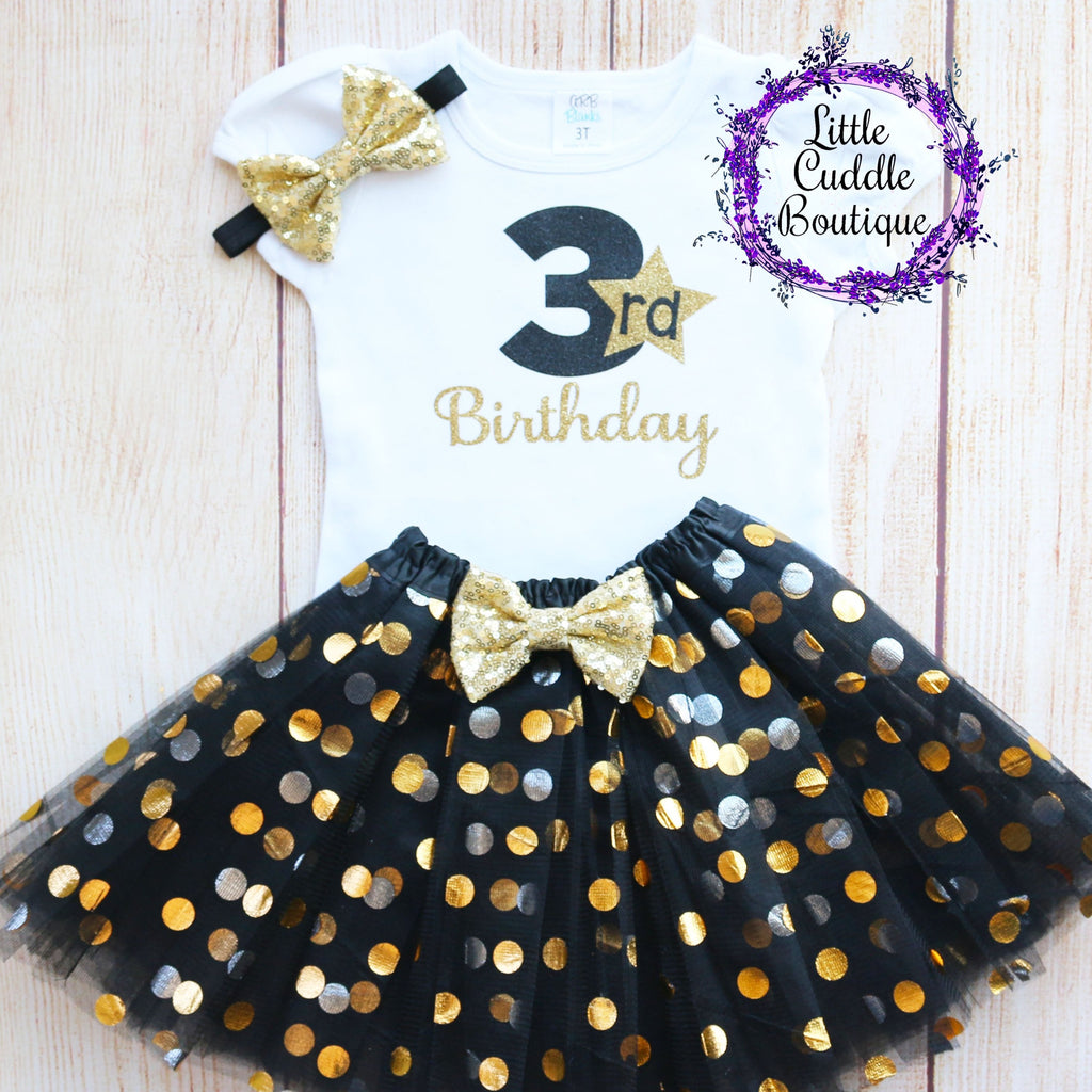 New Year's Toddler Birthday Tutu Outfit