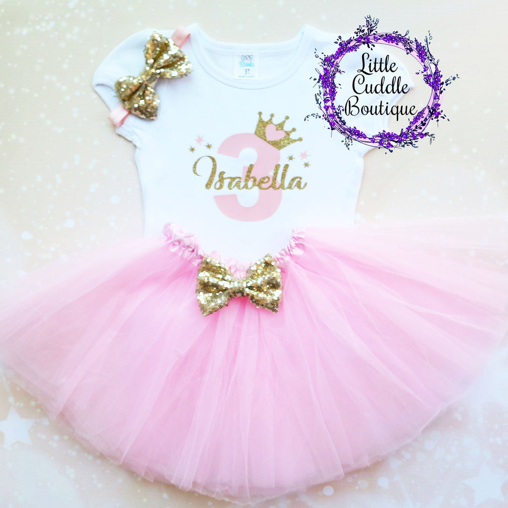 Personalized Toddler Princess Birthday Tutu Outfit-Any Age