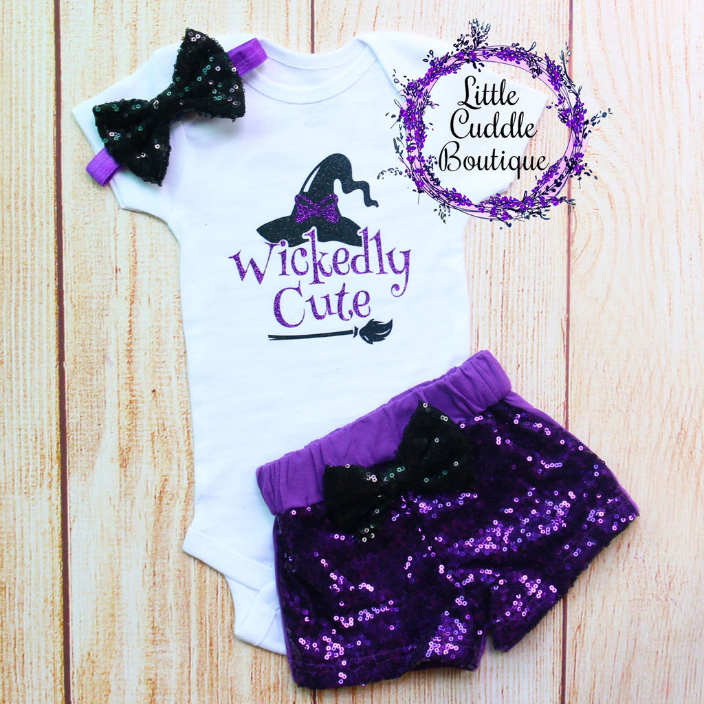 Wickedly Cute Baby Shorts Outfit