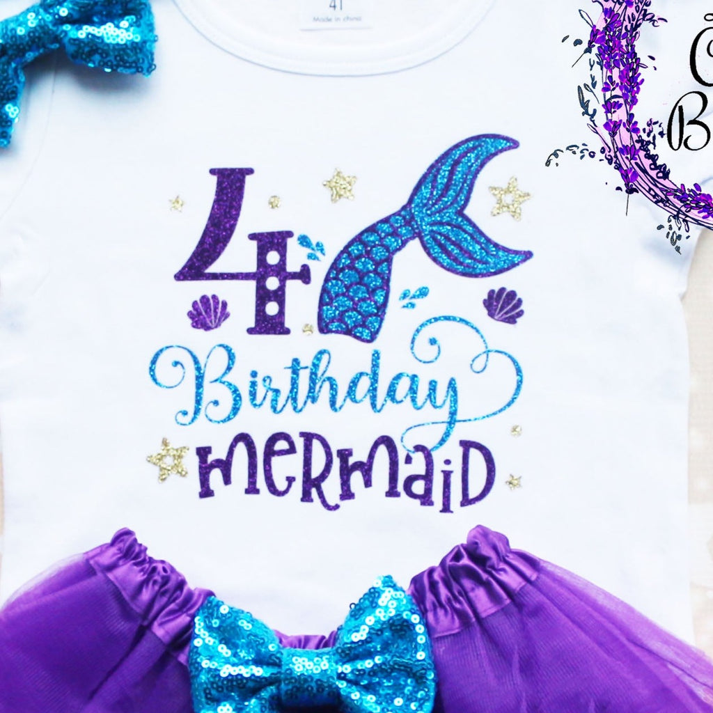 4th Birthday Mermaid Tutu Outfit