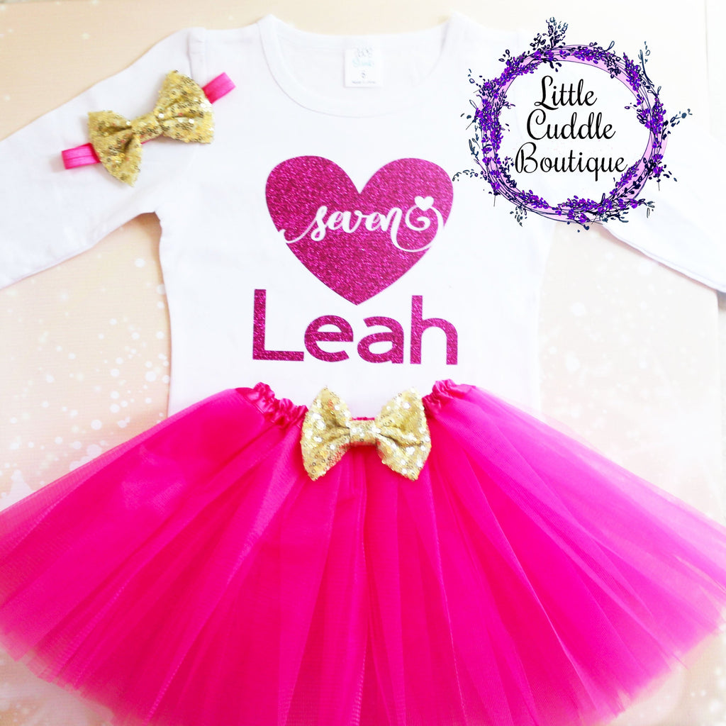 Personalized 7th Birthday Tutu Outfit
