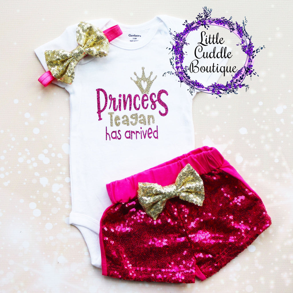 Personalized Princess Has Arrived Baby Tutu Outfit