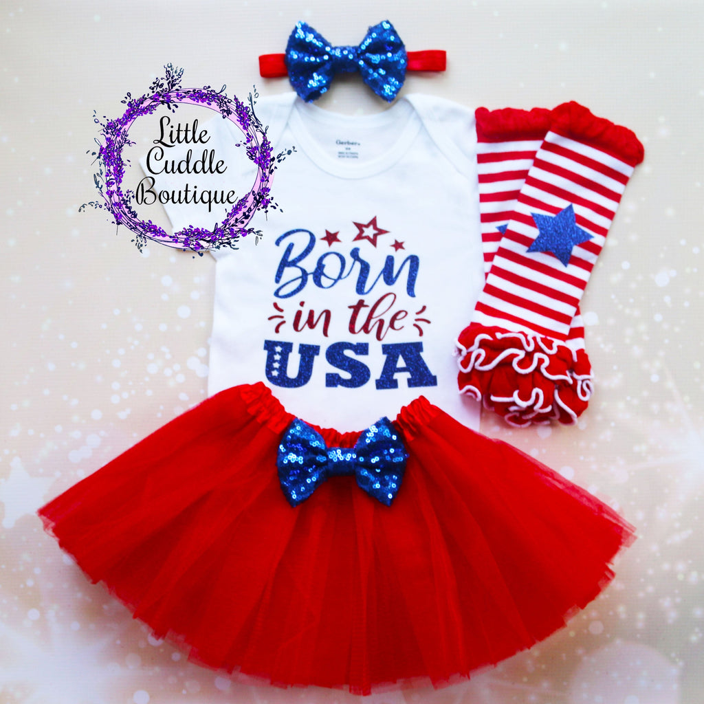 Born In The USA Baby Tutu Outfit