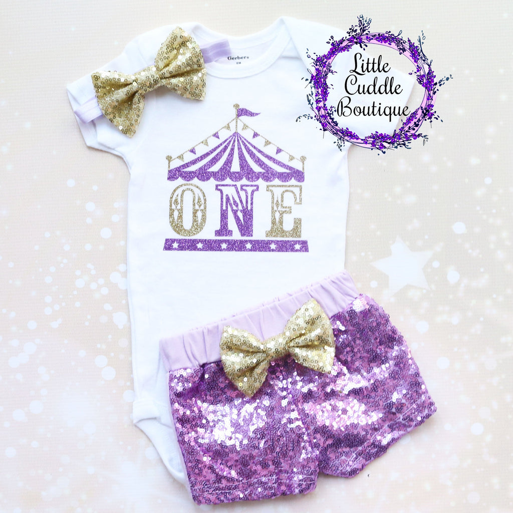 Circus First Birthday Shorts Outfit