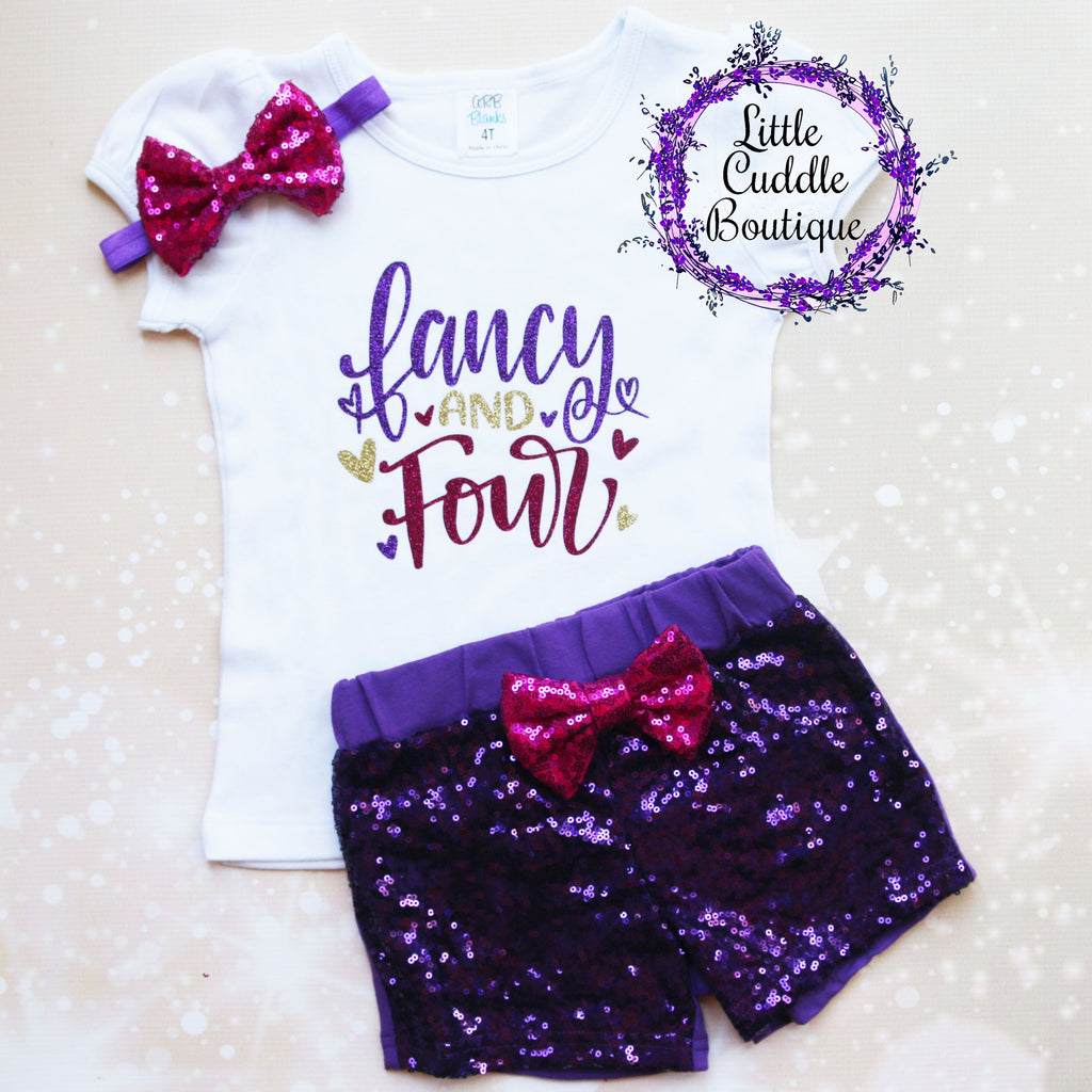 Fancy And Four Shorts Birthday Shorts Outfit