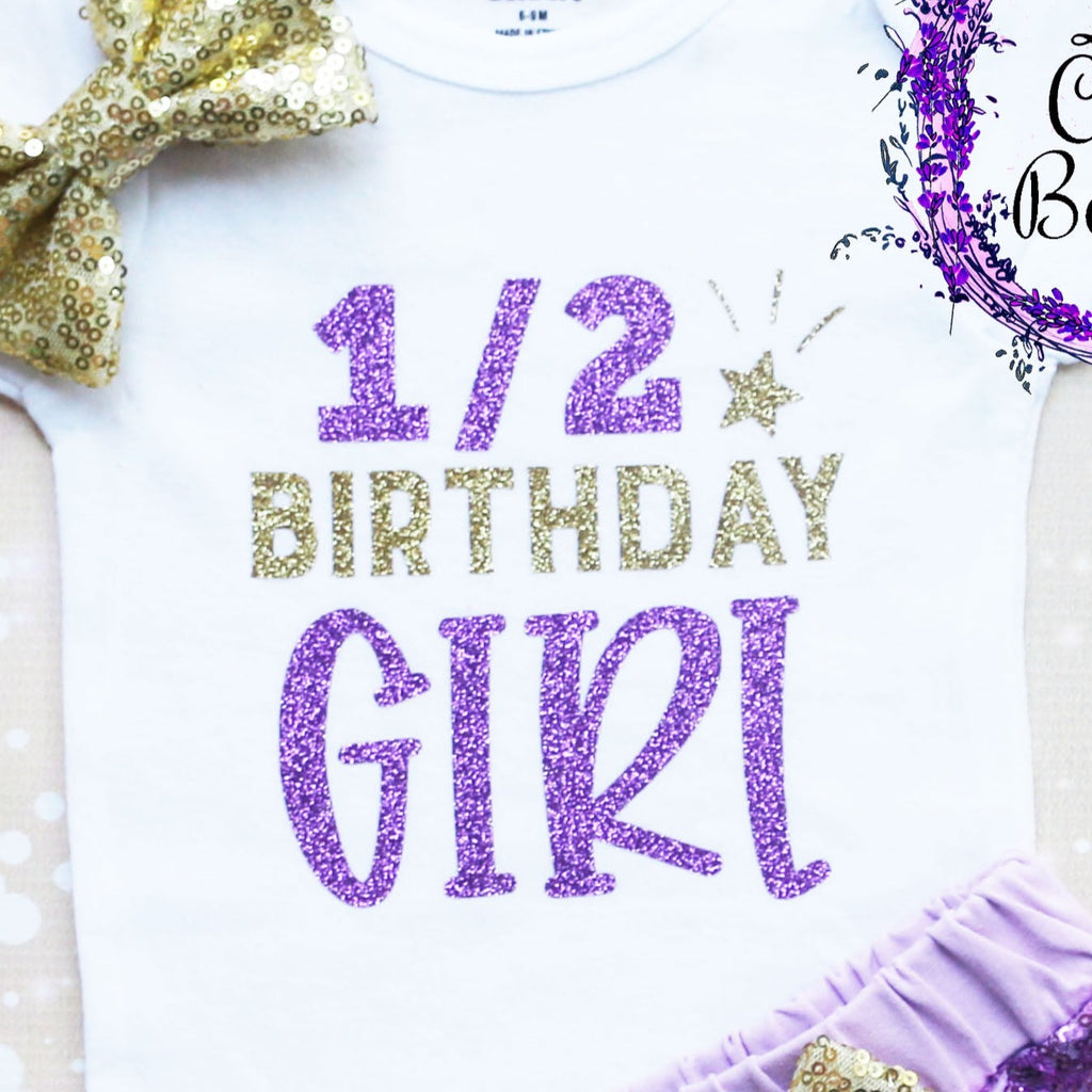 Half Birthday Girl Baby Shorts Outfit