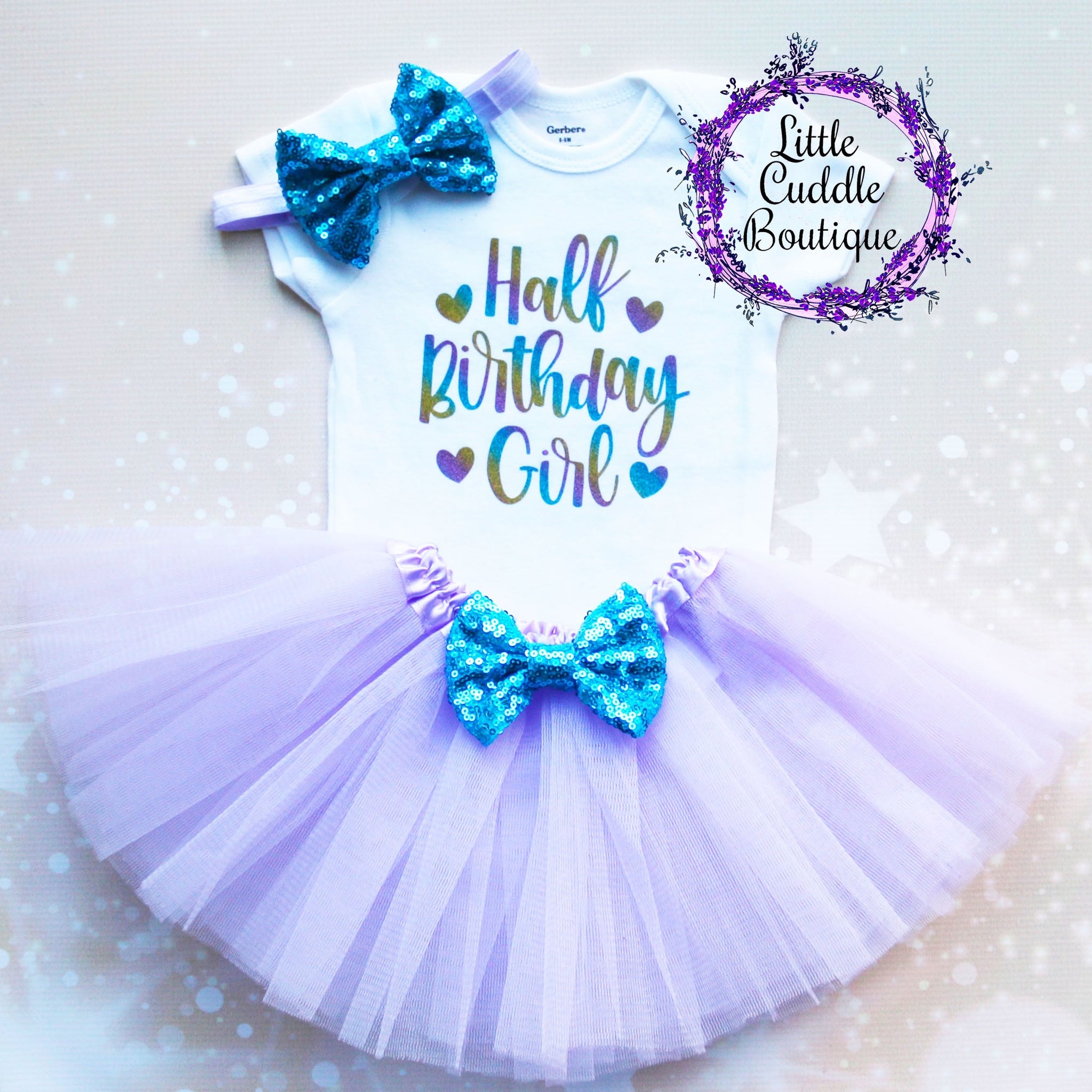 It's My Half Birthday Baby Tutu Outfit-Little Cuddle Boutique It's My Half Birthday Baby Tutu Outfit-Little Cuddle Boutique