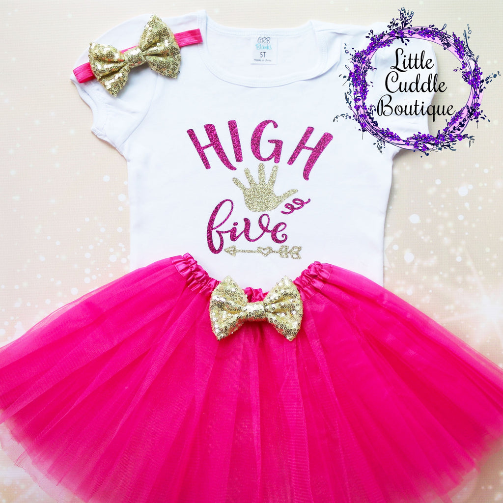 High Five 5th Birthday Tutu Outfit