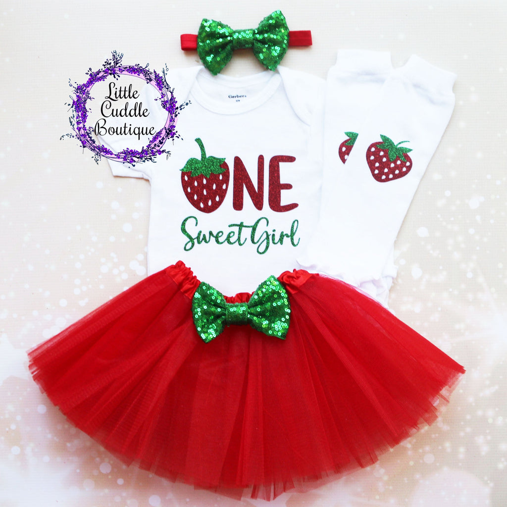 One Sweet Girl Strawberry Tutu Outfit