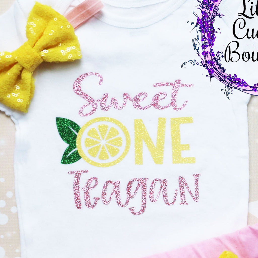 Personalized Pink Lemonade First Birthday Shorts Outfit