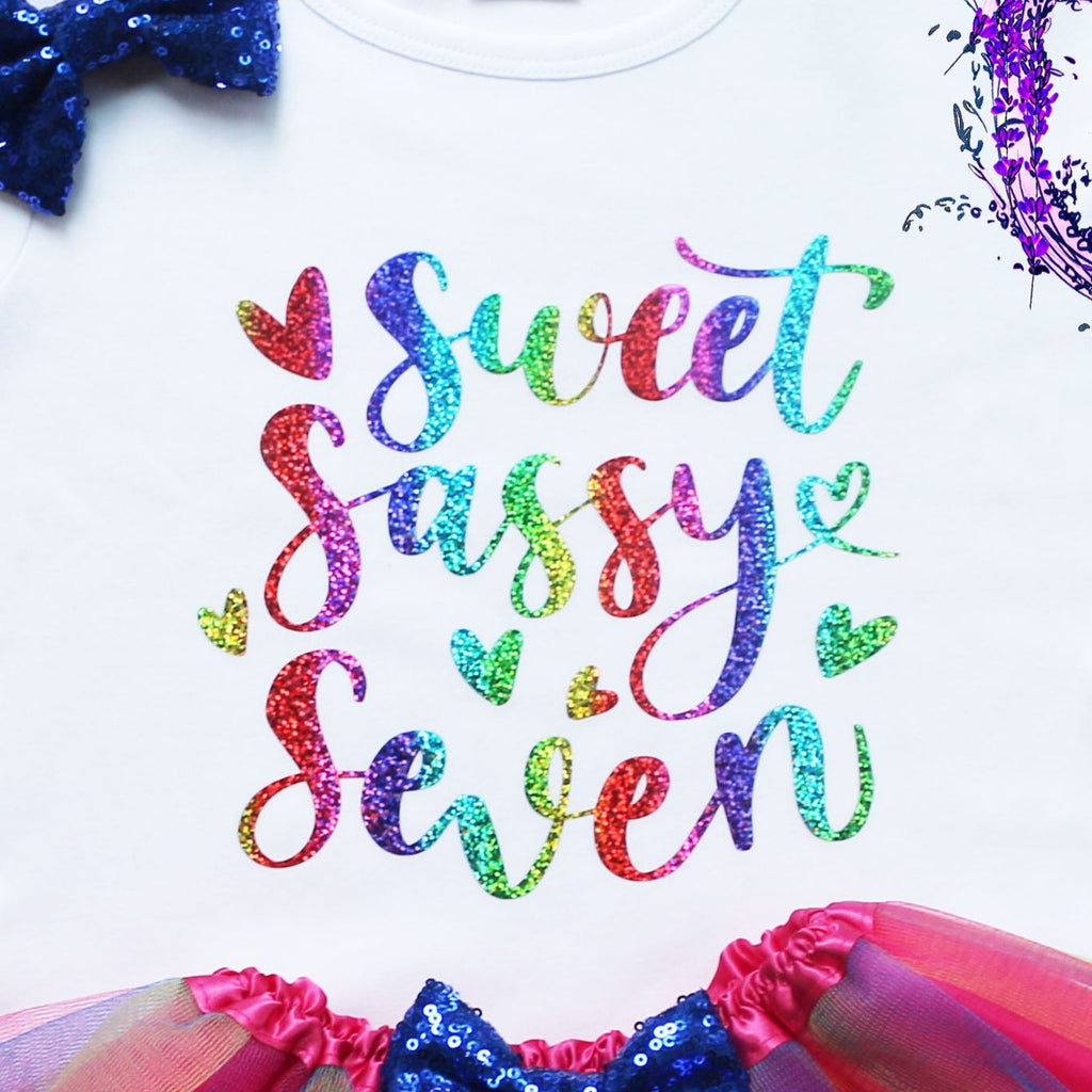 Sweet Sassy Seven Birthday Tutu Outfit