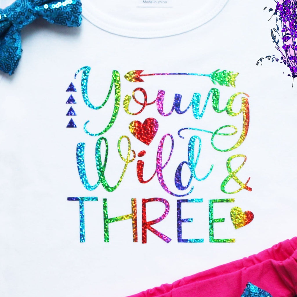 Young Wild And Three Birthday Shorts Outfit