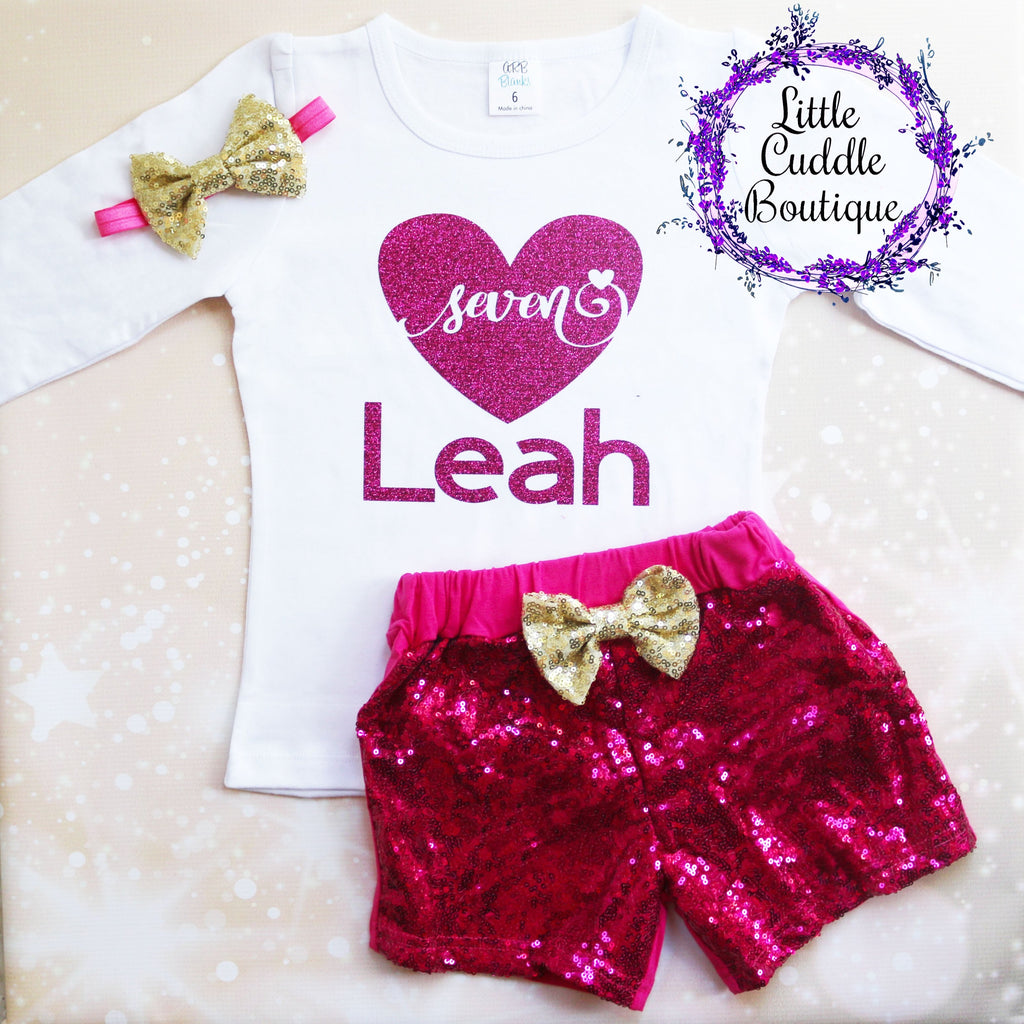 Personalized 7th Birthday Shorts Outfit