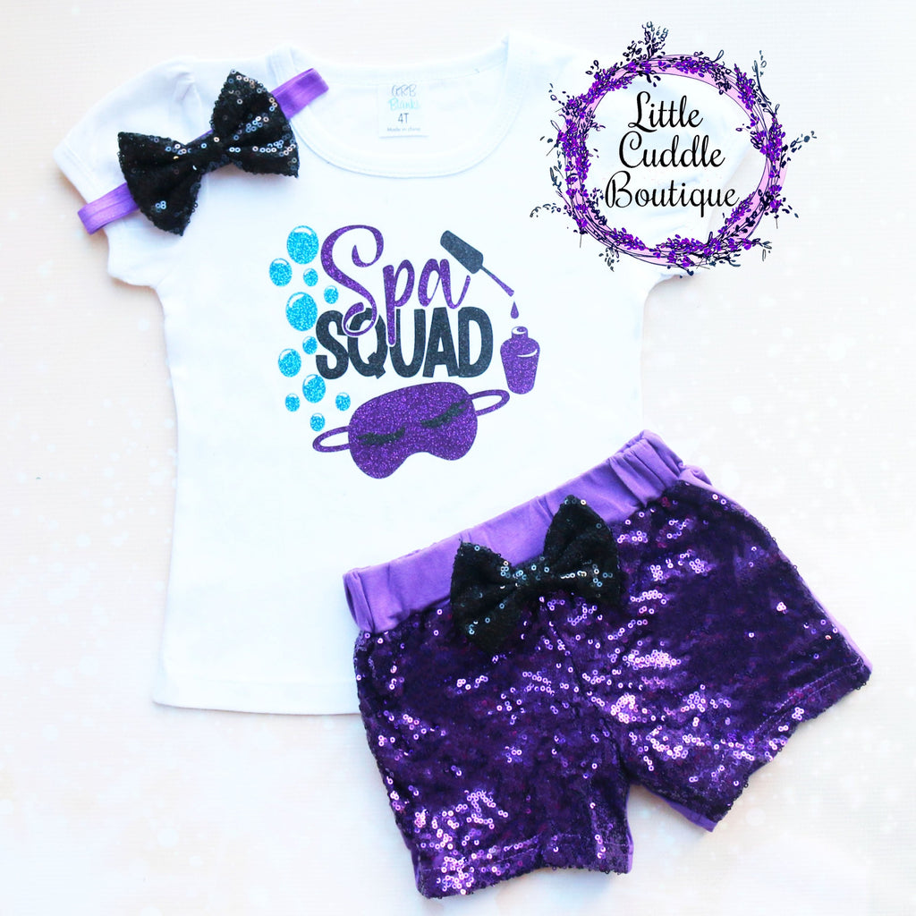Spa Squad Girl Shorts Outfit