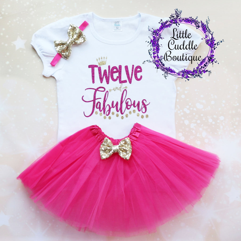 Twelve And Fabulous Birthday Tutu Outfit