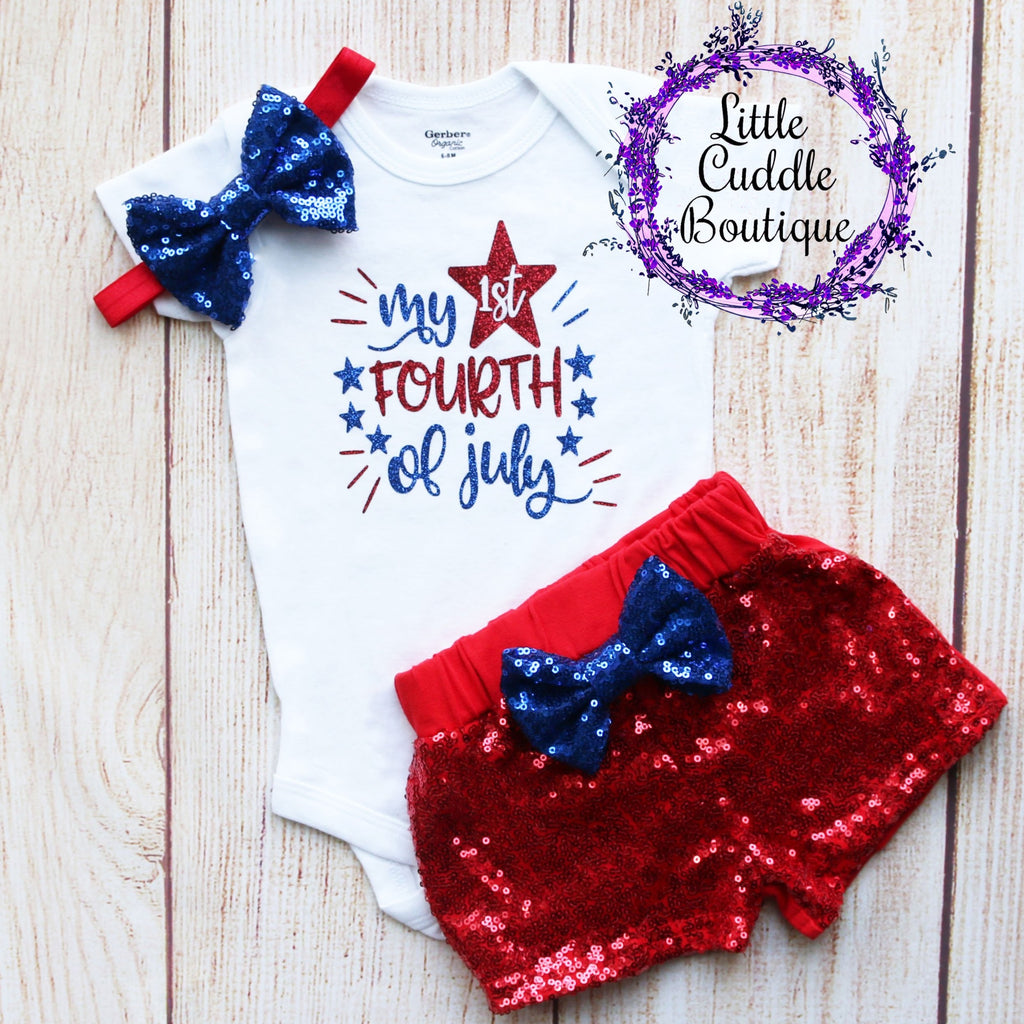 My 1st Fourth of July Shorts Outfit