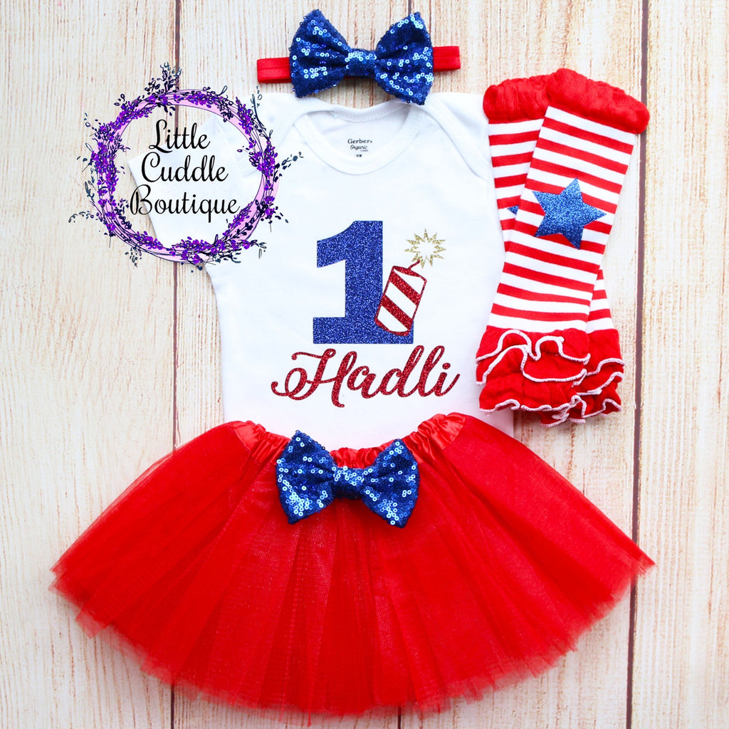 Personalized Fourth Of July Birthday Tutu Outfit