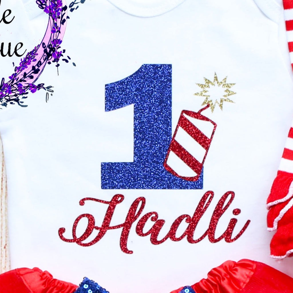 Personalized Fourth Of July Birthday Tutu Outfit