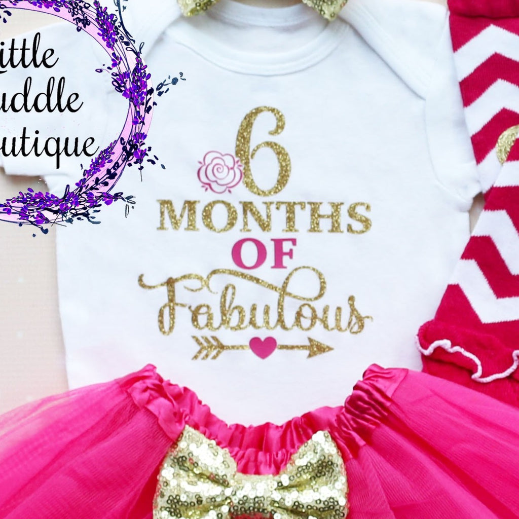 6 Months Of Fabulous Baby Tutu Outfit