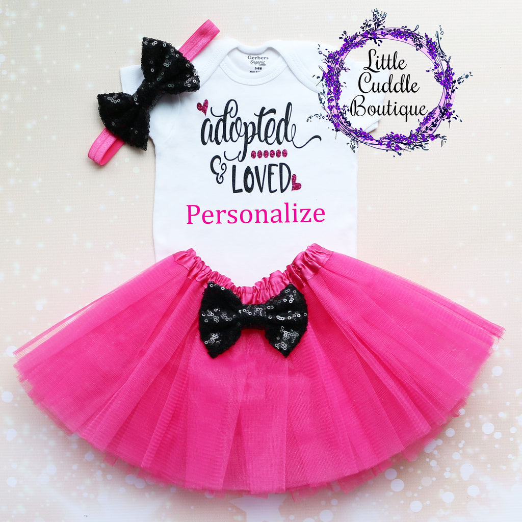 Adopted and Loved Baby Tutu Outfit