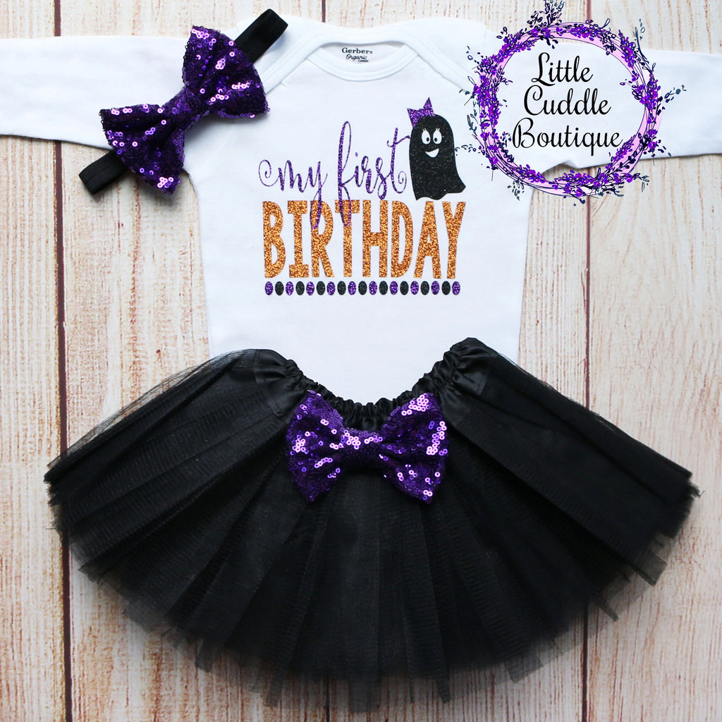 My First Halloween Birthday Tutu Outfit