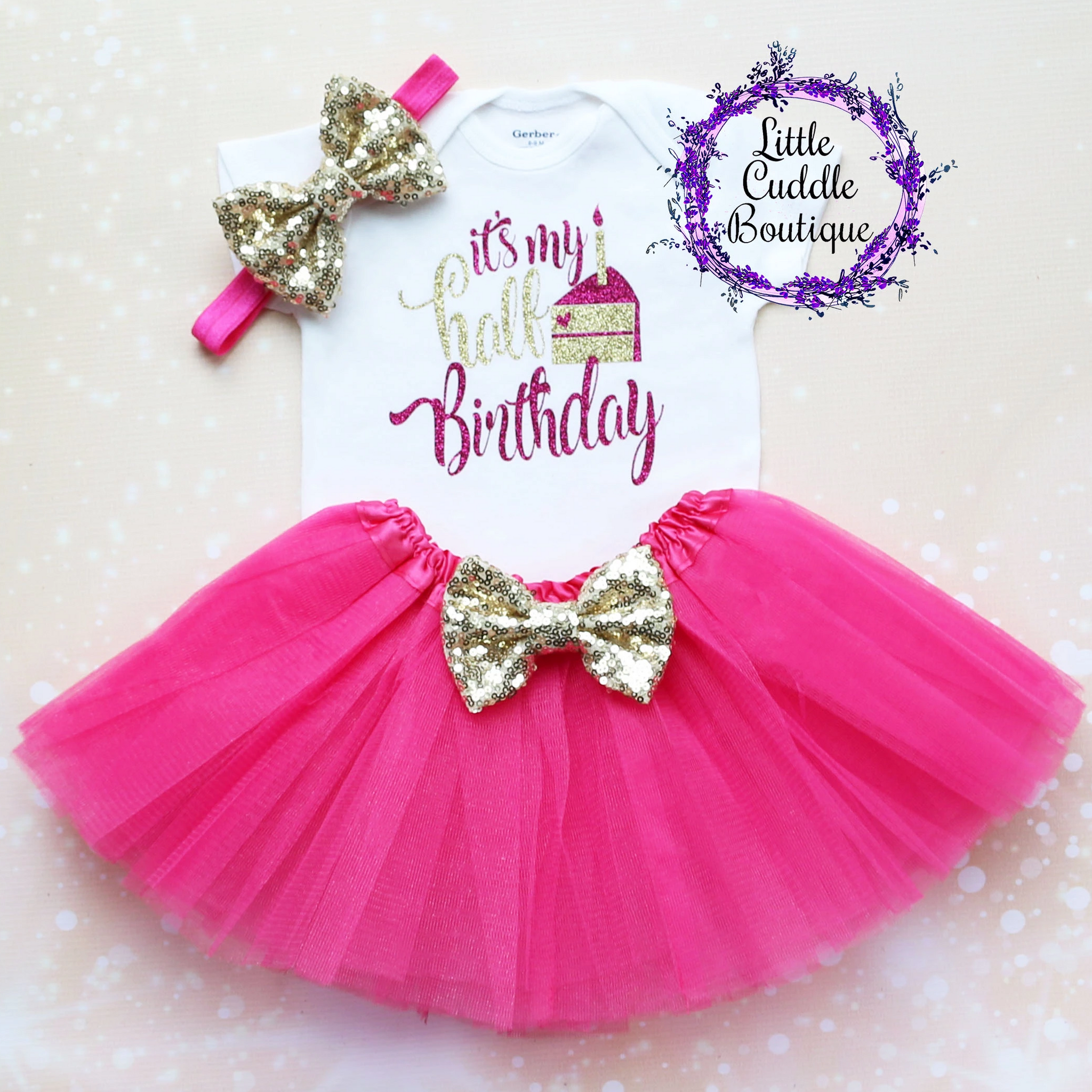 its my half birthday dress Tstars Unisex Half Birthday Bodysuit - Ideal 6 Month Celebration Outfit - Perfect Baby Shower Gift - Baby Boy or Girl's 1/2 Birthday Present
