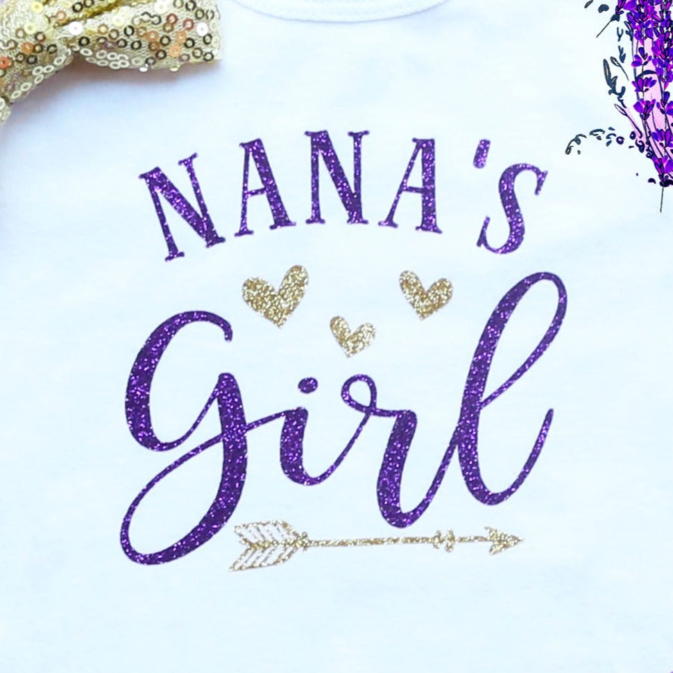 Nana's Girl Baby Shorts Outfit