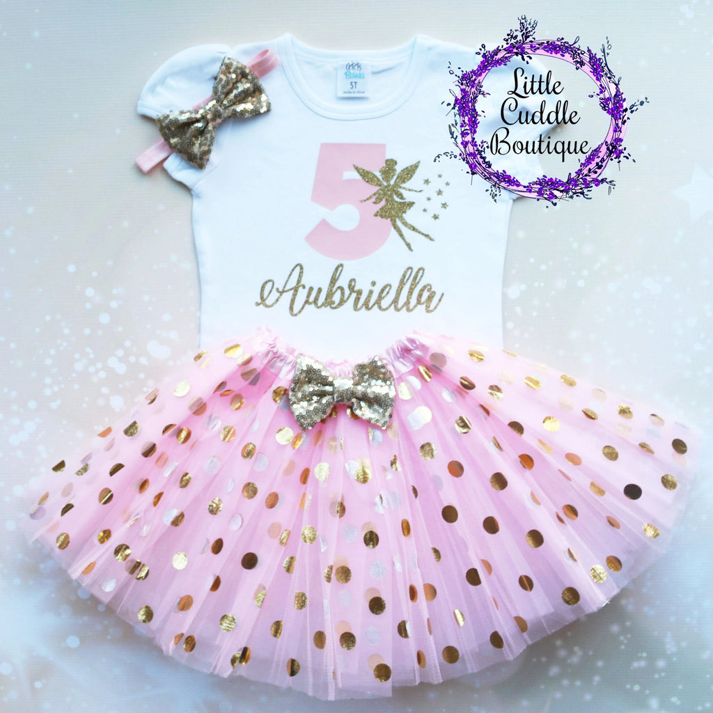 Personalized Fairy Birthday Girl's Tutu Outfit