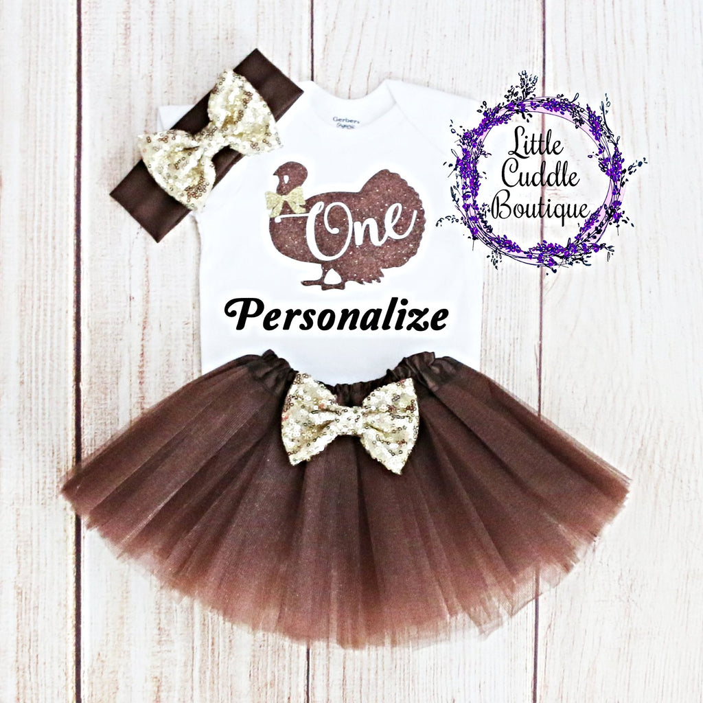 Personalized Thanksgiving First Birthday Tutu Outfit