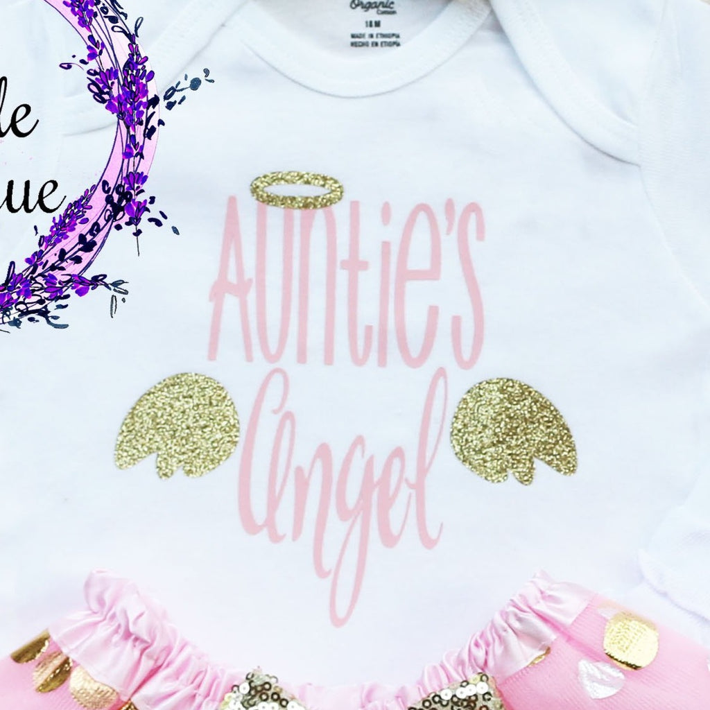 Auntie's Angel Baby Tutu Outfit
