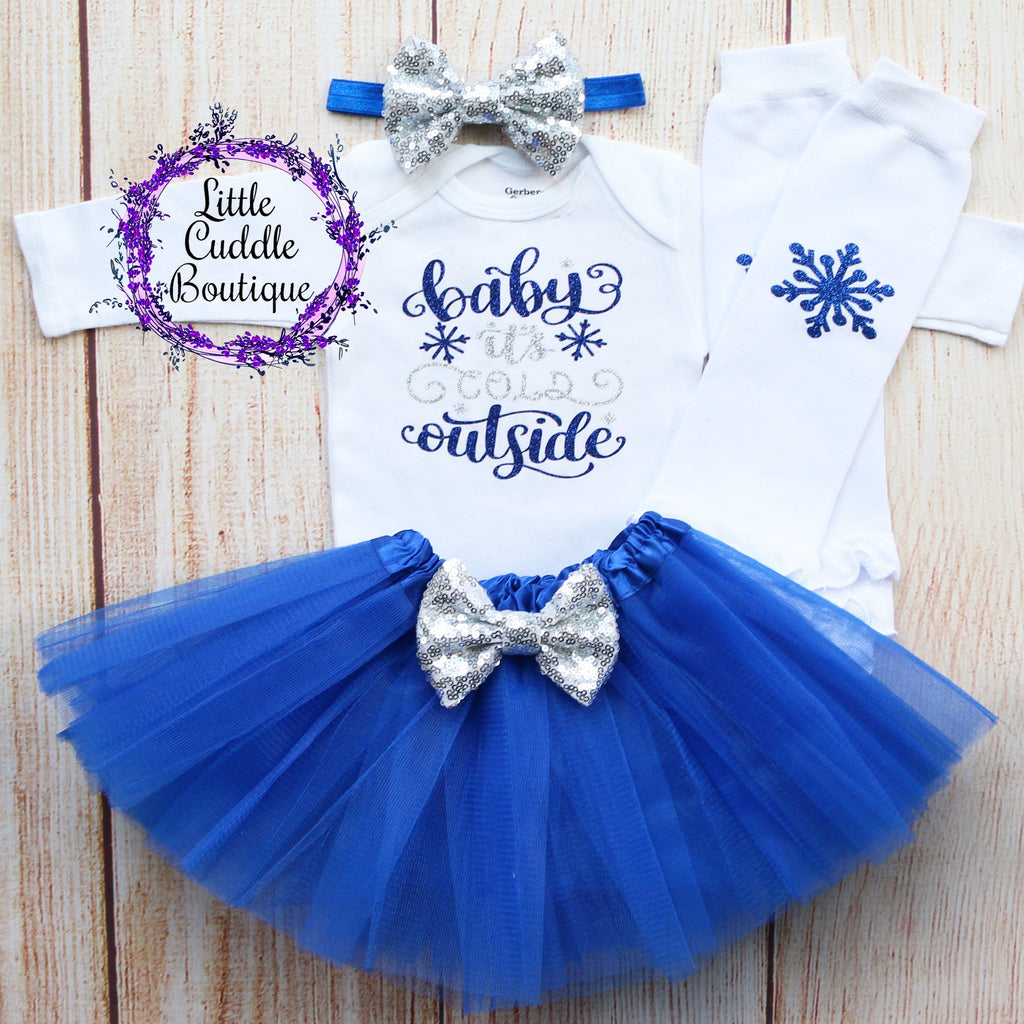 Baby It's Cold Outside Christmas Baby Tutu Outfit