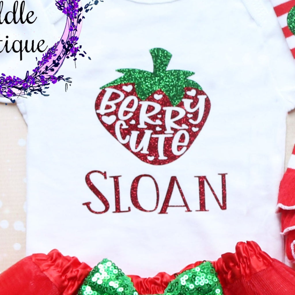 Personalized Berry Cute Baby Tutu Outfit