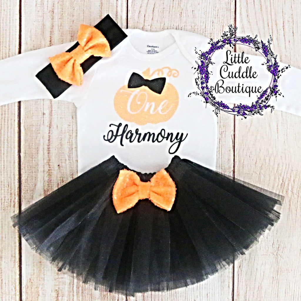Personalized Pumpkin Birthday Tutu Outfit