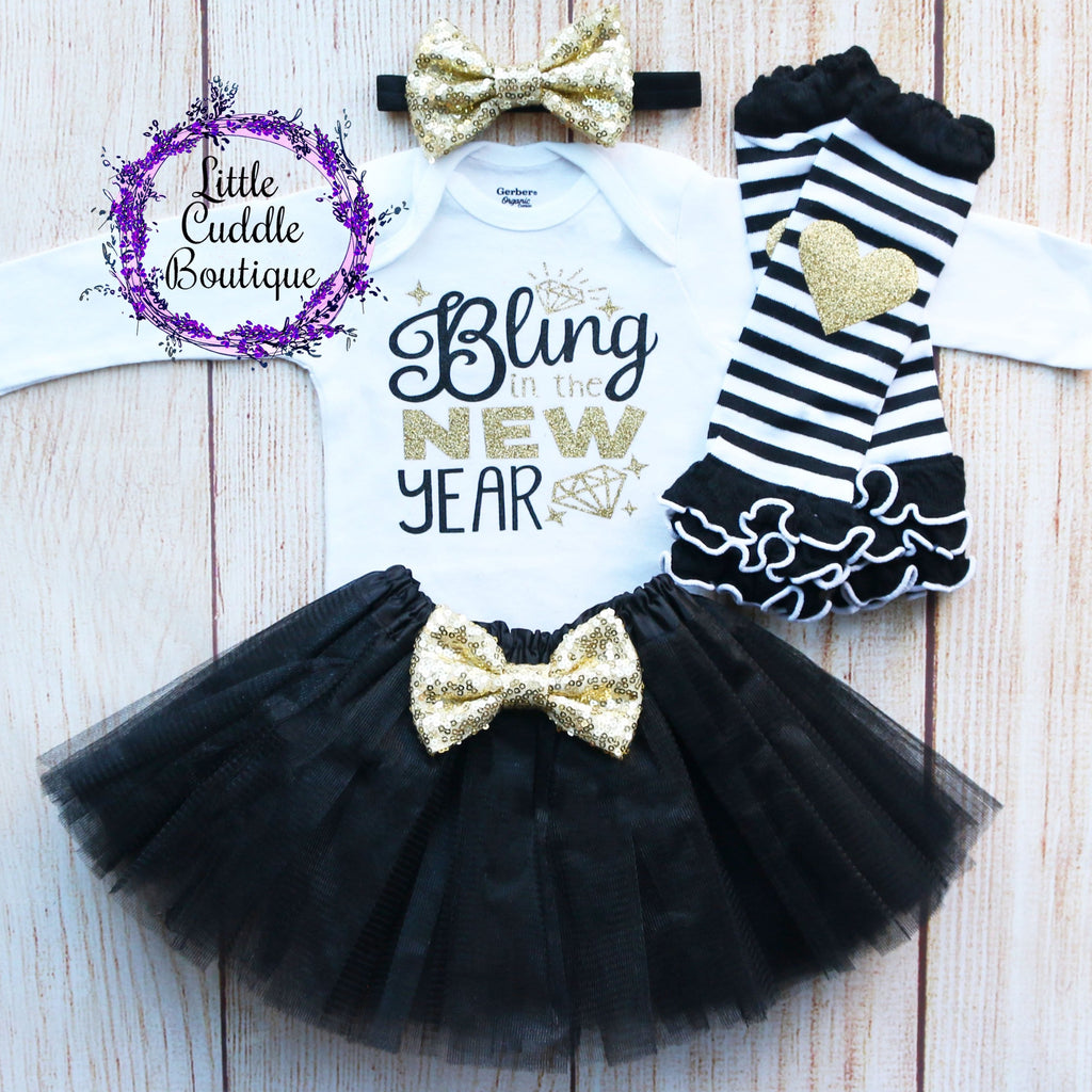 Bling In The New Year Baby Tutu Outfit