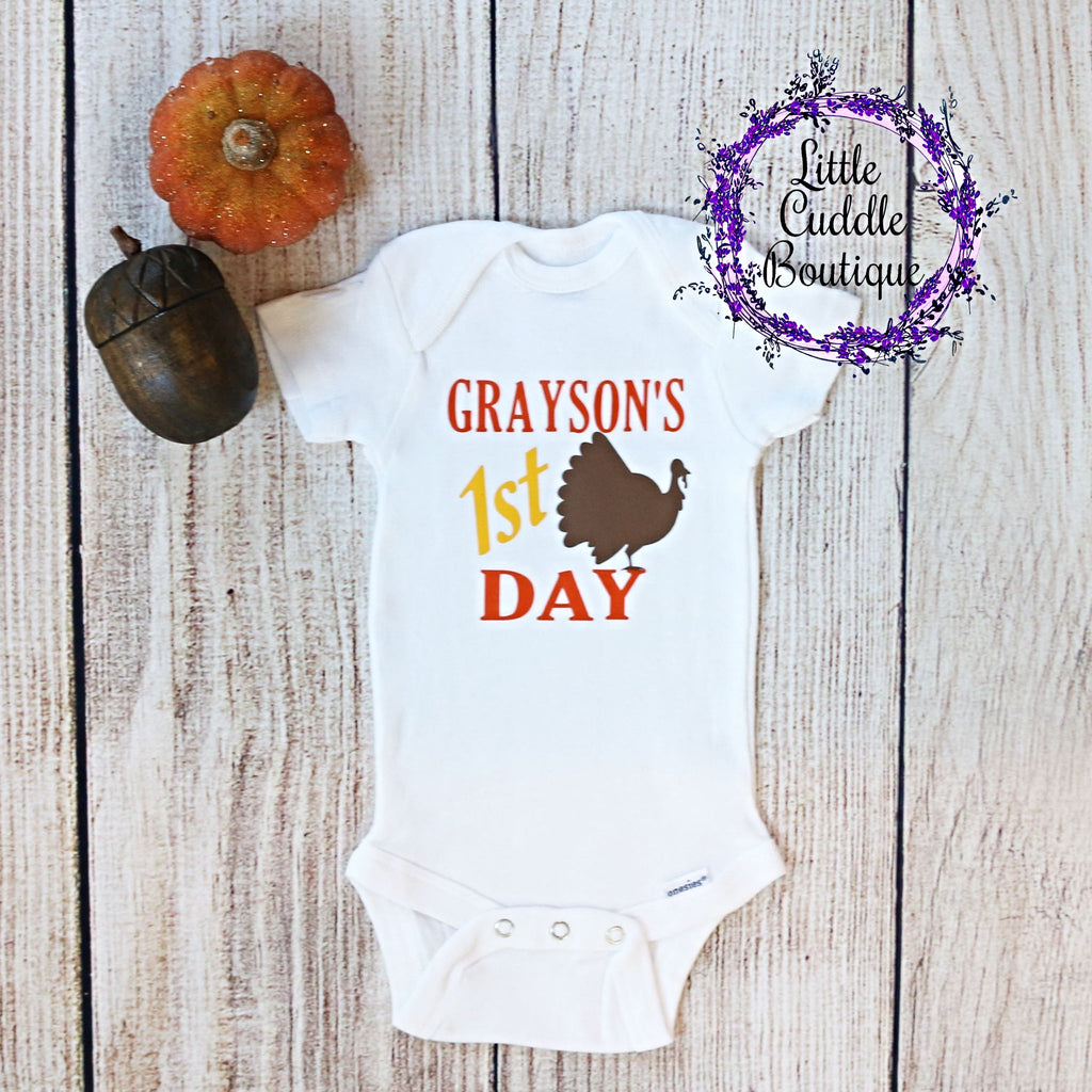 Personalized First Thanksgiving One Piece