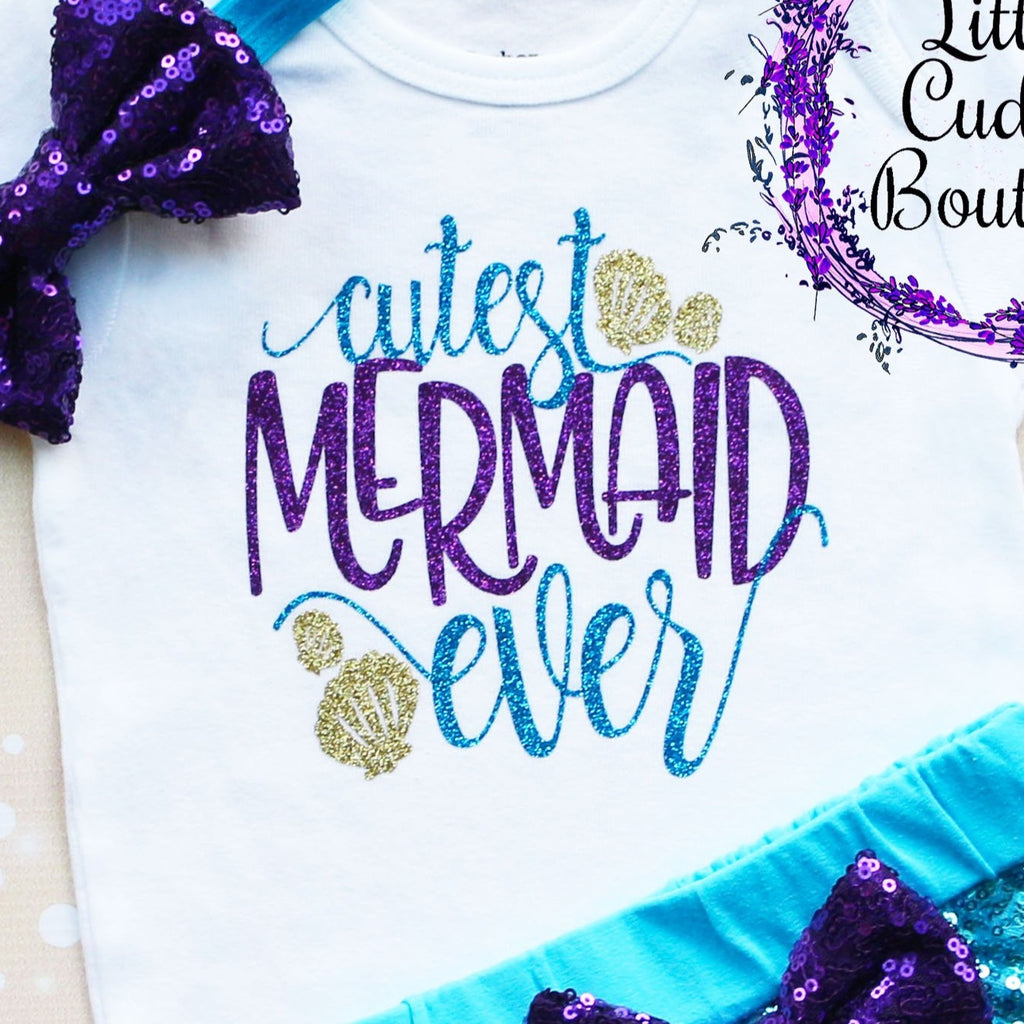 Cutest Mermaid Ever Shorts Outfit