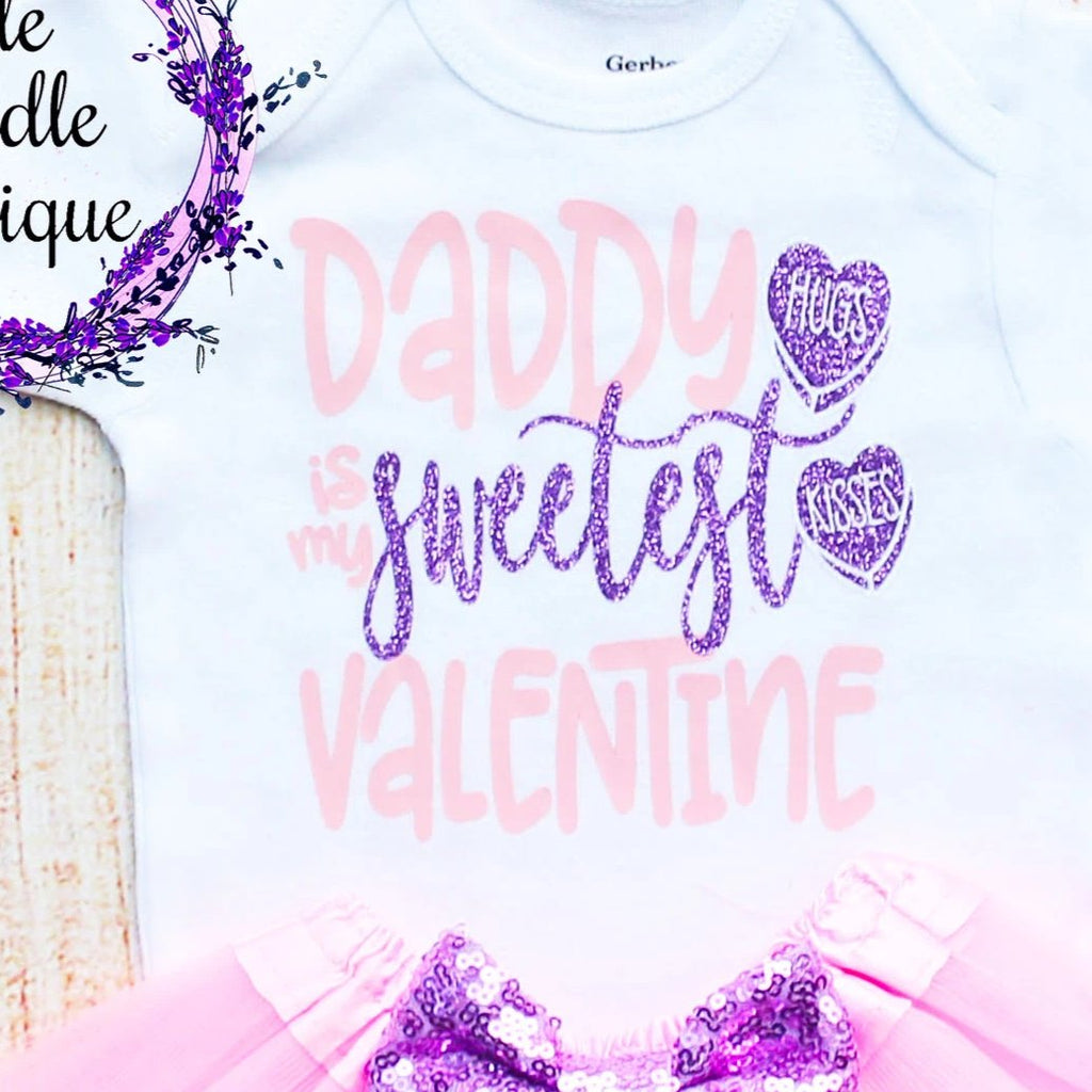 Daddy Is My Sweetest Valentine Tutu Outfit