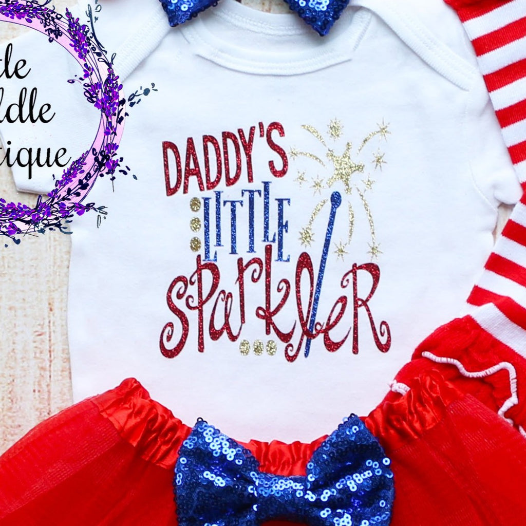 Daddy's Little Sparkler Baby Tutu Outfit